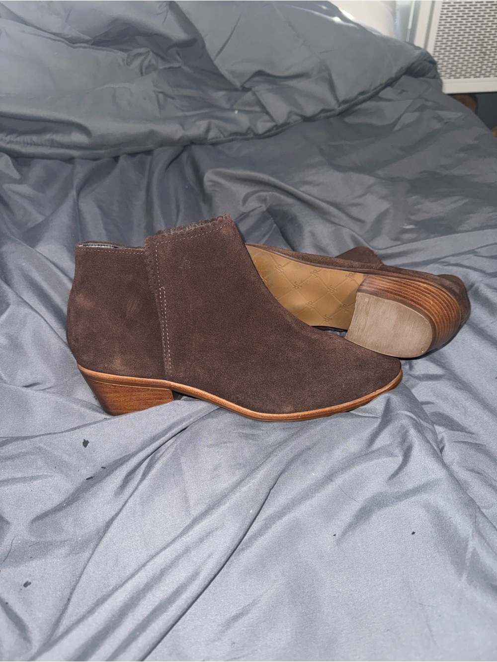 Jack Rogers Dark Brown Suede Ankle Booties